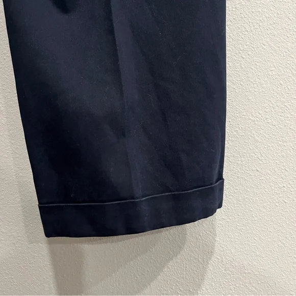 Burberry London navy blue pleated front pants size 36 x 28.5 stretch slacks - Picture 10 of 10